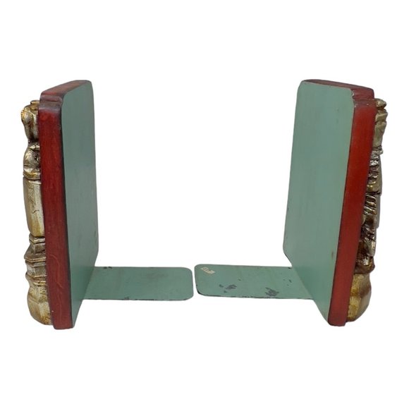 Borghese Vintage Bookends Gold Gilt Floral Design - Picture 3 of 12